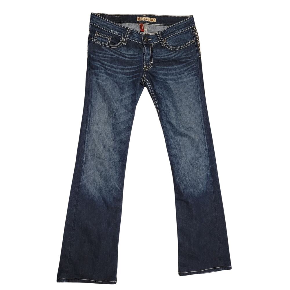 BKE Women's Stella Boot  Low-Rise Stretch Bootcut Jeans Tag 28x33.5 Actual 30x32